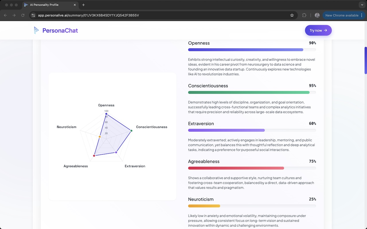PersonaChat profile analysis screenshot 2